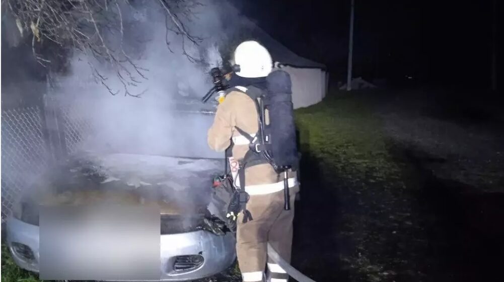 На Рожнятівщині горів легковий автомобіль