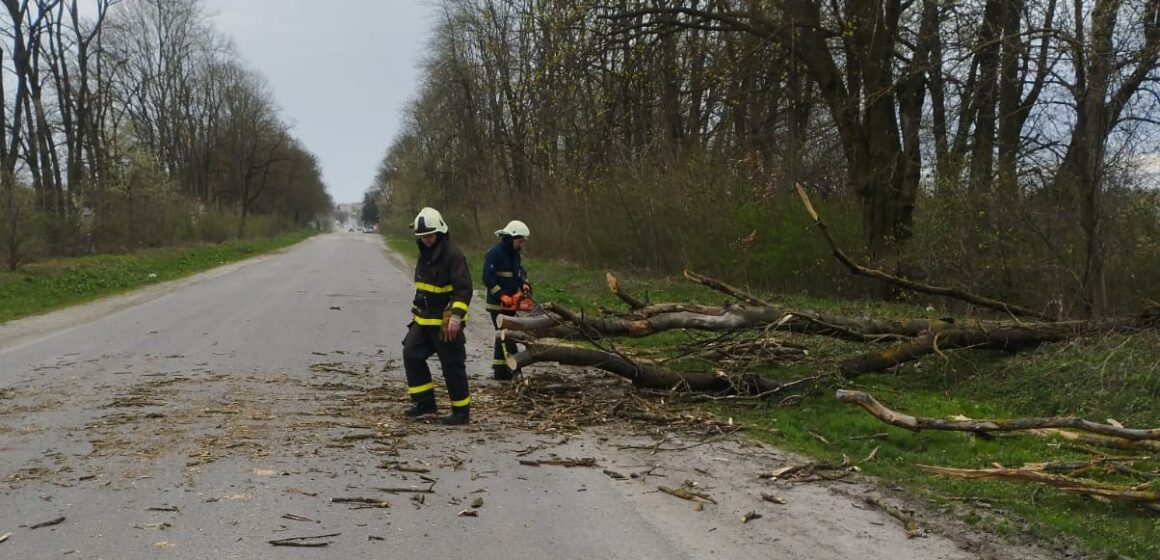 Прикарпатські рятувальники ліквідовують наслідки буревію (ФОТО)