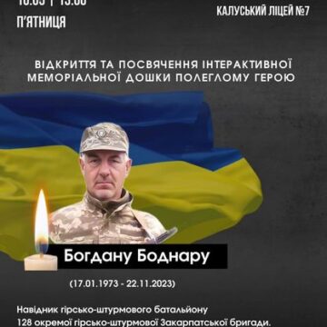 У Калуші відкриють інтерактивні меморіальні дошки двом полеглим Героям У Калуші відкриють інтерактивні меморіальні дошки двом полеглим Героям