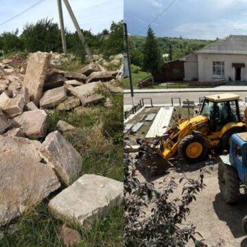 Під час демонтажу радянського пам’ятника на Городенківщині знайшли понад 50 єврейських надгробків Під час демонтажу радянського пам’ятника на Городенківщині знайшли понад 50 єврейських надгробків