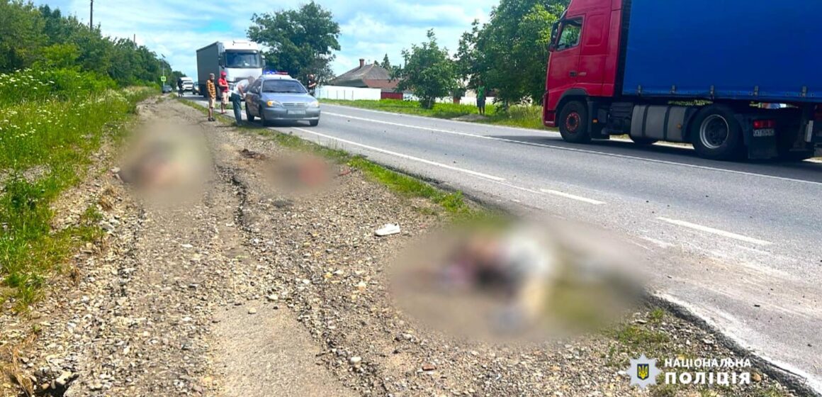 На Снятинщині перекинулась вантажівка: внаслідок аварії загинули дві жінки-пішоходи (ФОТО)