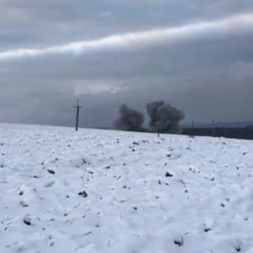 В Повітряних силах показали кадри збиття ворожих снарядів під час ранкової атаки (ВІДЕО)