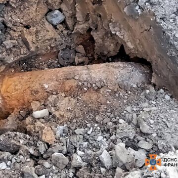 В Ямниці виявили артилерійський снаряд ІІ Світової війни В Ямниці виявили артилерійський снаряд ІІ Світової війни
