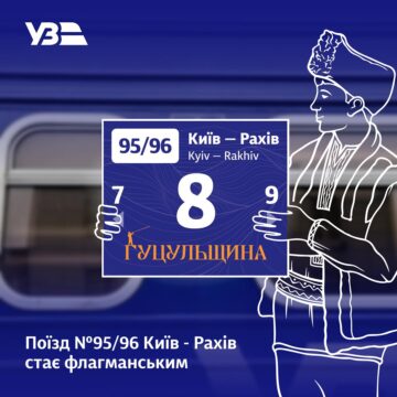 Поїзд Київ – Рахів став флагманським та отримав назву “Гуцульщина”