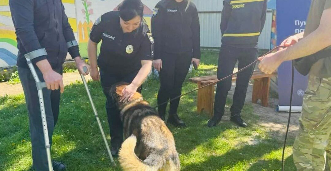 Каністерапія для поранених захисників: психологи та кінологи поліції провели реабілітаційні заходи