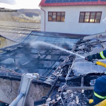 На Долинщині горів теплично-овочевий комбінат