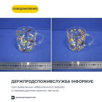 Прикарпатців застерігають від придбання небезпечних склянних чашок китайського походження, оздоблених квітами, грибами та листям