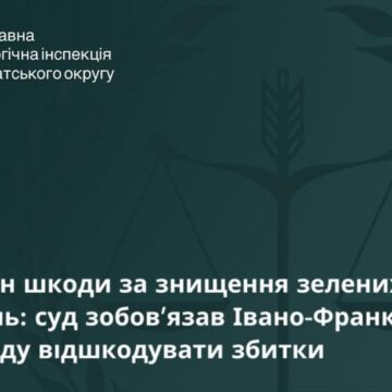 За рішенням суду 121 548 грн підлягають перерахуванню до фонду охорони навколишнього природного середовища Івано-Франківської міської ради