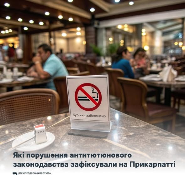 Торік на Прикарпатті 5 субʼєктів господарювання оштрафували на 69 тисяч гривень за порушення антитютюнового законодавства
