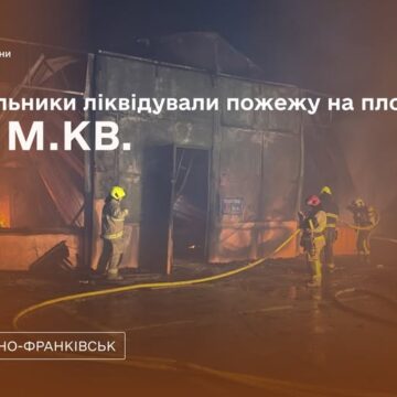 Нічна пожежа у Франківську: згорів ангар СТО та два автомобілі