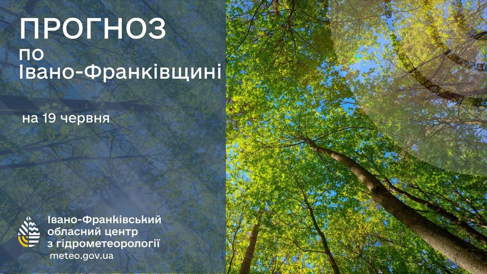Прогноз погоди на 19 червня Прогноз погоди на 19 червня