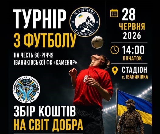З нагоди 60-річчя ФК “Каменяр” в Іваниківці відбудеться грандіозний благодійний турнір на підтримку ЗСУ З нагоди 60-річчя ФК “Каменяр” в Іваниківці відбудеться грандіозний благодійний турнір на підтримку ЗСУ