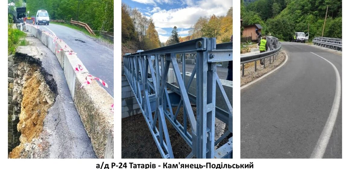 У Яворові завершують облаштування мосту, зведеного за програмою екстреного відновлення