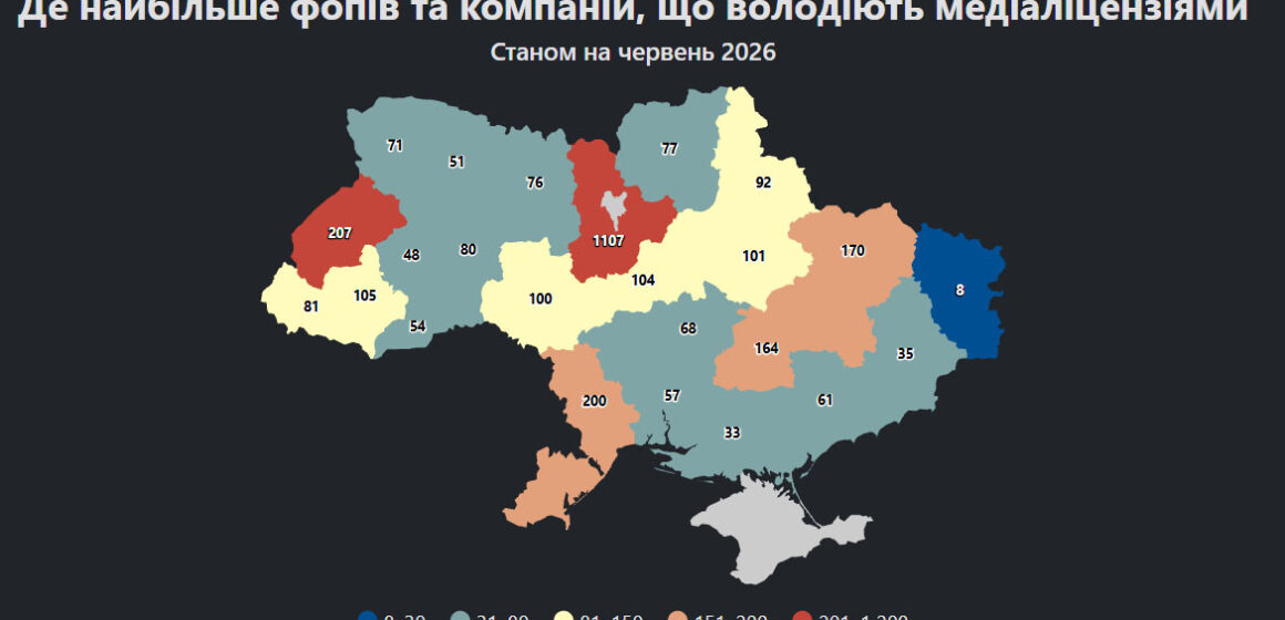 На Прикарпатті 105 ФОПів та компаній володіють медіаліцензіями