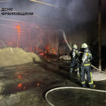 На Рожнятівщині горіли тирса та технологічне обладнання в будівлі цеху На Рожнятівщині горіли тирса та технологічне обладнання в будівлі цеху