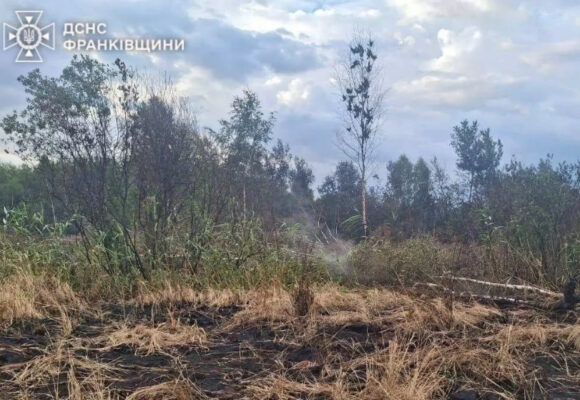 На Рогатинщині майже тиждень ліквідовували пожежу торфу