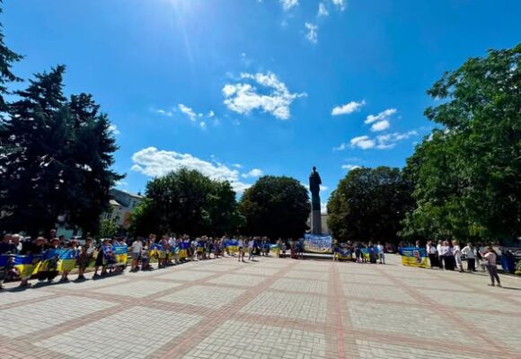 Рогатинська, Бурштинська, Галицька та Івано-Франківська громади провели мирну акцію на підтримку Захисників, які перебувають у полоні або мають статус безвісти зниклих