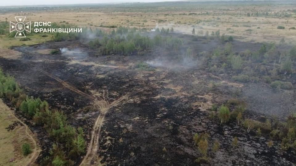 На Рожнятівщині загасили велику пожежу сухої трави та чагарників На Рожнятівщині загасили велику пожежу сухої трави та чагарників