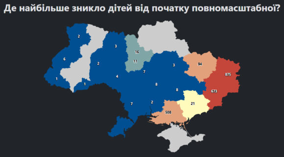 Від початку війни в Україні зникло більше 2000 дітей