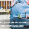 «Пакунок школяра»: понад 7600 родин Прикарпаття вже отримали державну допомогу для першокласників