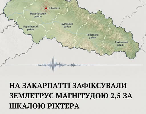 На Закарпатті зафіксували землетрус